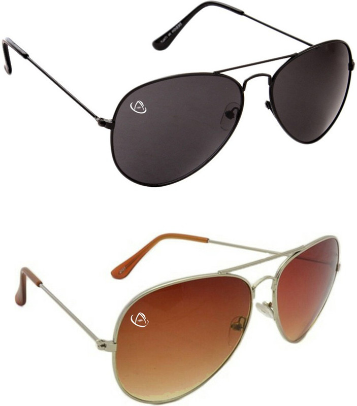 Aventus Aviator Sunglasses(Black, Red)