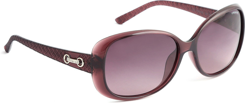 Polaroid Oval Sunglasses(Violet)