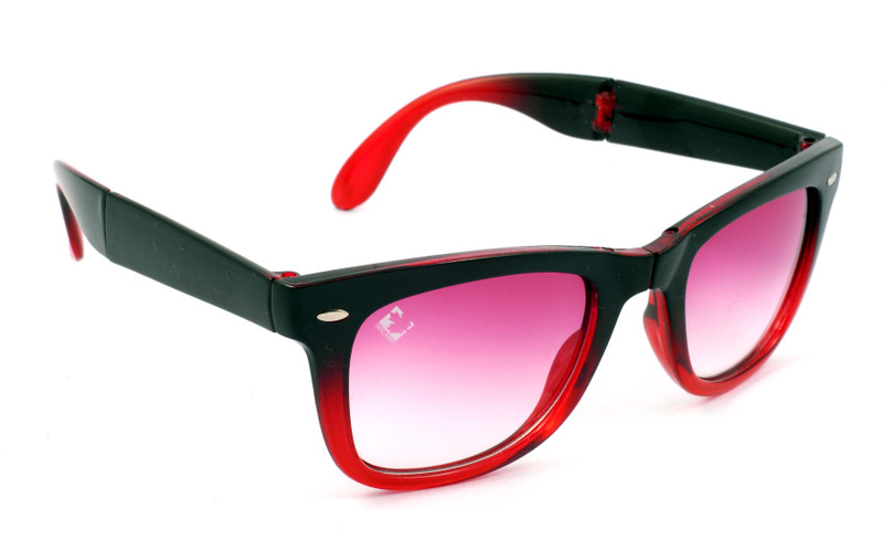 Clark N' Palmer Wayfarer Sunglasses(Pink, Clear)