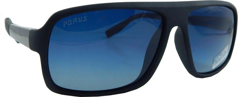 Porus Rectangular Sunglasses(Blue) Porus Rectangular Sunglasses(Blue)