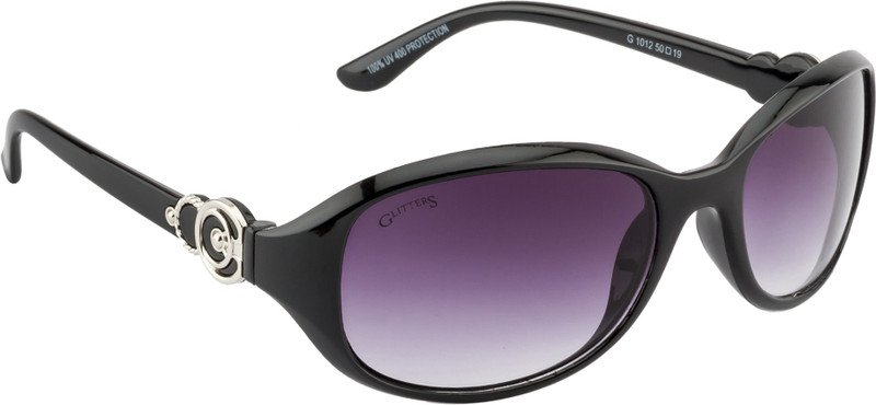 Glitters Rectangular Sunglasses(Black) image.