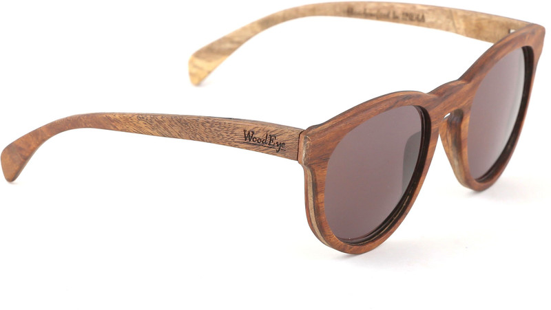 Wood Eye Round, Wayfarer Sunglasses(Grey)