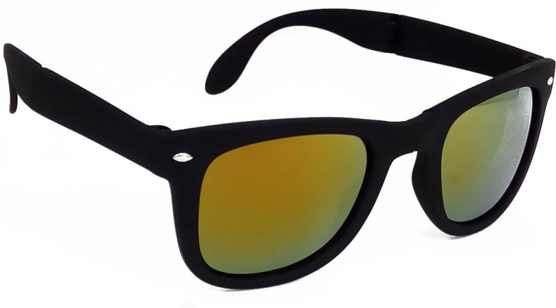Hrinkar Wayfarer Sunglasses(Golden, Pink)