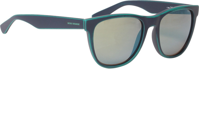 Boss Orange Wayfarer Sunglasses(Brown, Golden)