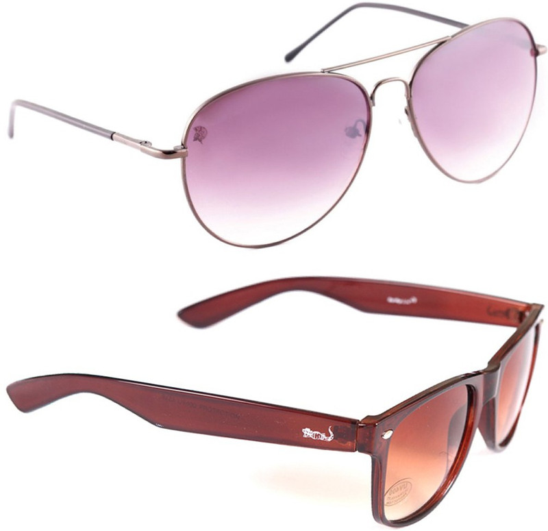 Elligator Wayfarer, Aviator Sunglasses(Multicolor)