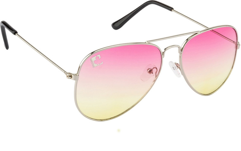 Clark N' Palmer Aviator Sunglasses(Pink, Yellow)