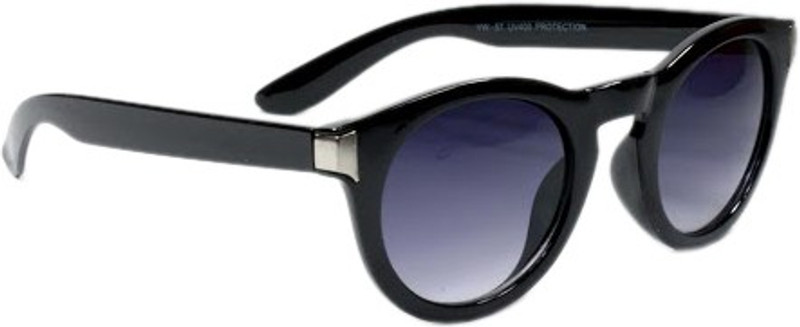 Peter Jones Round Sunglasses(Black)