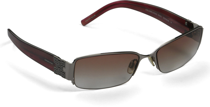 Celine Dion Rectangular Sunglasses(Brown)