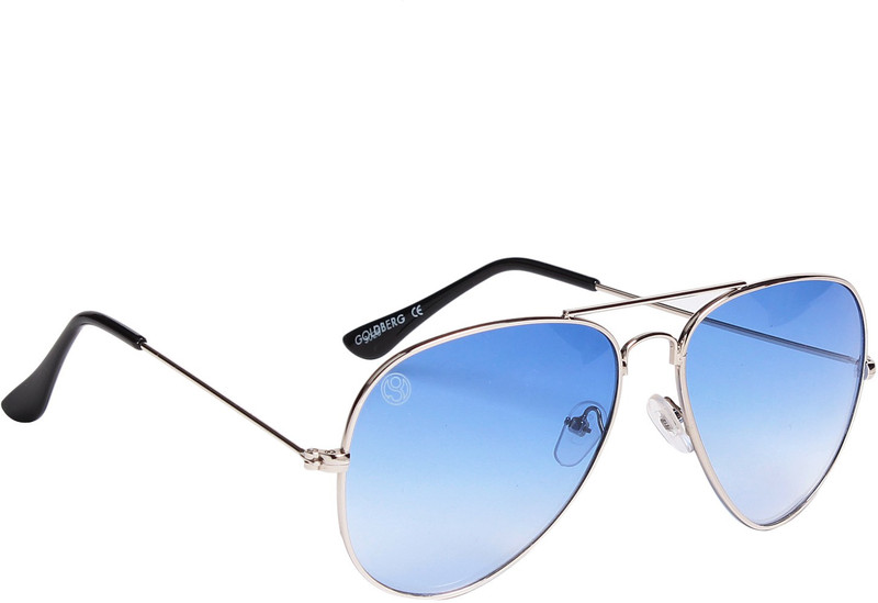 Gold Berg Aviator Sunglasses(Blue) Gold Berg Aviator Sunglasses(Blue)