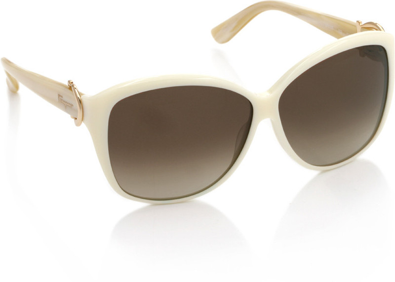 Salvatore Ferragamo Over-sized Sunglasses(Brown)