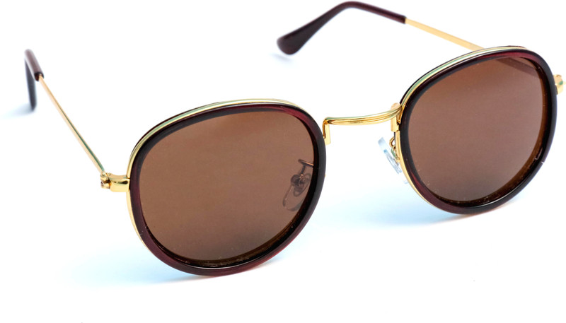 TheWhoop Round Sunglasses(Brown)