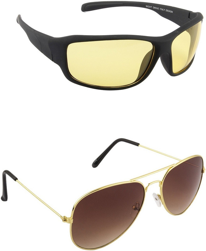 Irayz Sports Sunglasses(Yellow, Brown)