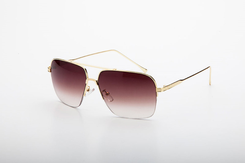 Dapper Homme Rectangular Sunglasses(Brown)