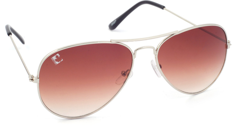 Clark N' Palmer Aviator Sunglasses(Brown, Clear)