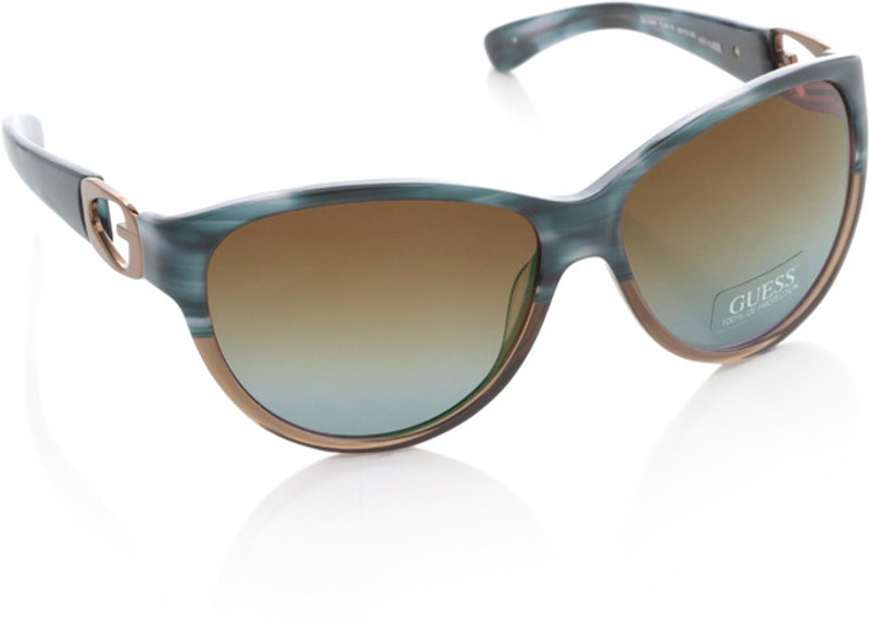Guess Oval Sunglasses(Blue, Brown) Guess Oval Sunglasses(Blue, Brown)