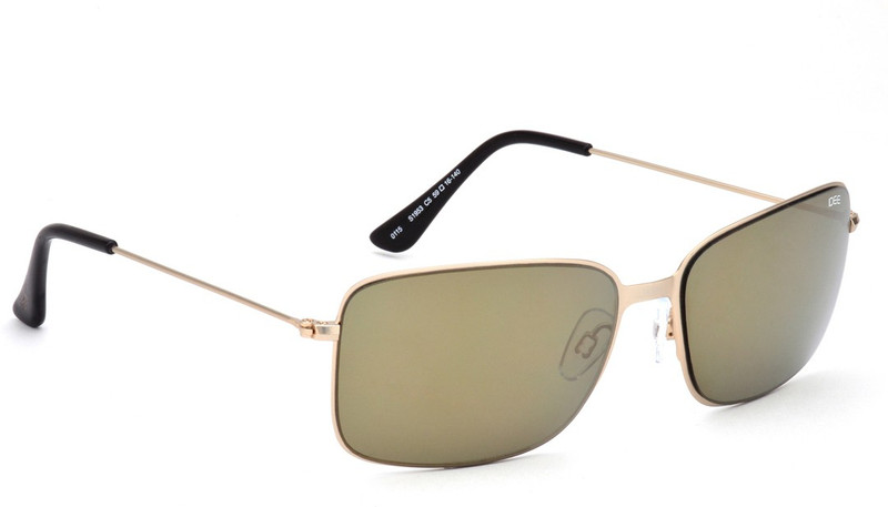 IDEE Rectangular Sunglasses(Grey, Golden)