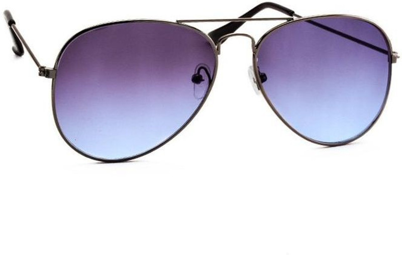 Stacle Aviator Sunglasses(Grey, Blue)