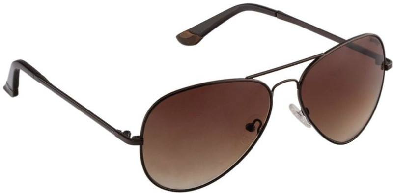 Glares by Titan Aviator Sunglasses(Brown)