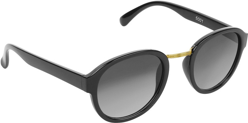 Zyaden Round Sunglasses(Black)