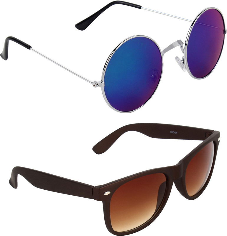 Zyaden Round, Wayfarer Sunglasses(Blue)