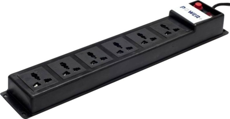 Generix Power+ Extension Cord Multiple Socket 1.5 Meters 6 Socket Surge Protector(Black) RS.299 (46.00% Off) - Flipkart
