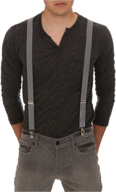 Civil Outfitters Y- Back Suspenders for Men(Grey)