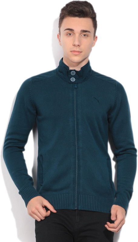 Puma Self Design Casual Men Blue Sweater