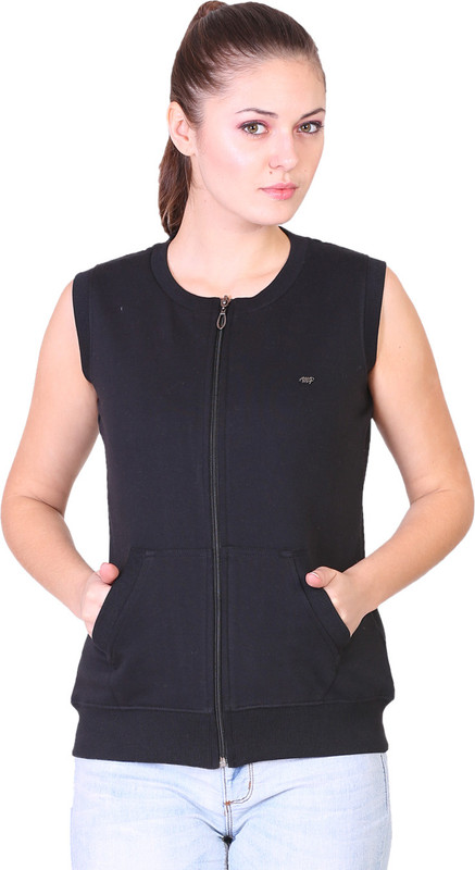 Miss Grace Sleeveless Solid Women Sweatshirt