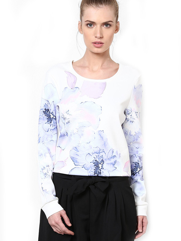 Vero Moda Full Sleeve Floral Print Women Sweatshirt