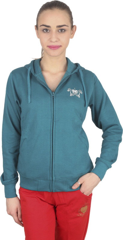 Cayman Full Sleeve Solid Women Sweatshirt