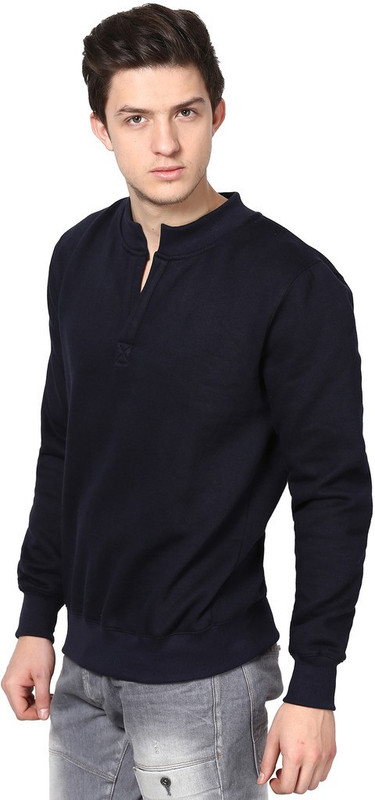 Izinc Full Sleeve Solid Men Sweatshirt