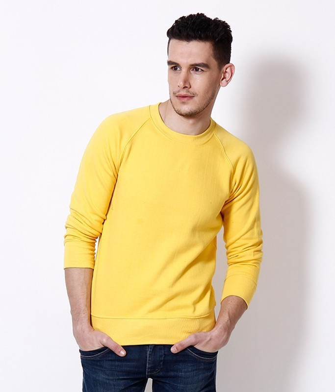 Casual Tees Full Sleeve Solid Men Sweatshirt
