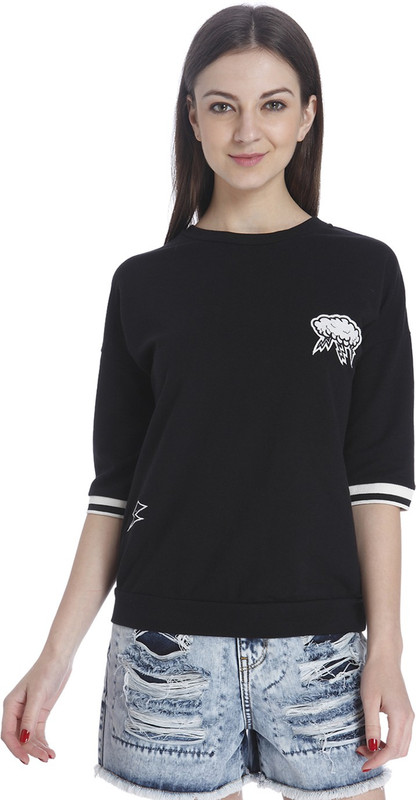 Only Half Sleeve Printed Women Sweatshirt