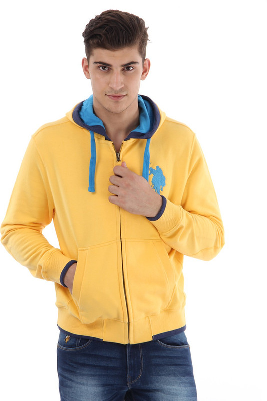 U.S. Polo Assn Full Sleeve Solid Men Sweatshirt