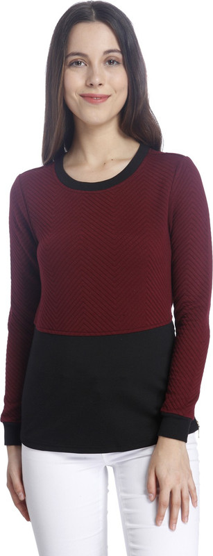 Vero Moda Full Sleeve Chevron Women Sweatshirt