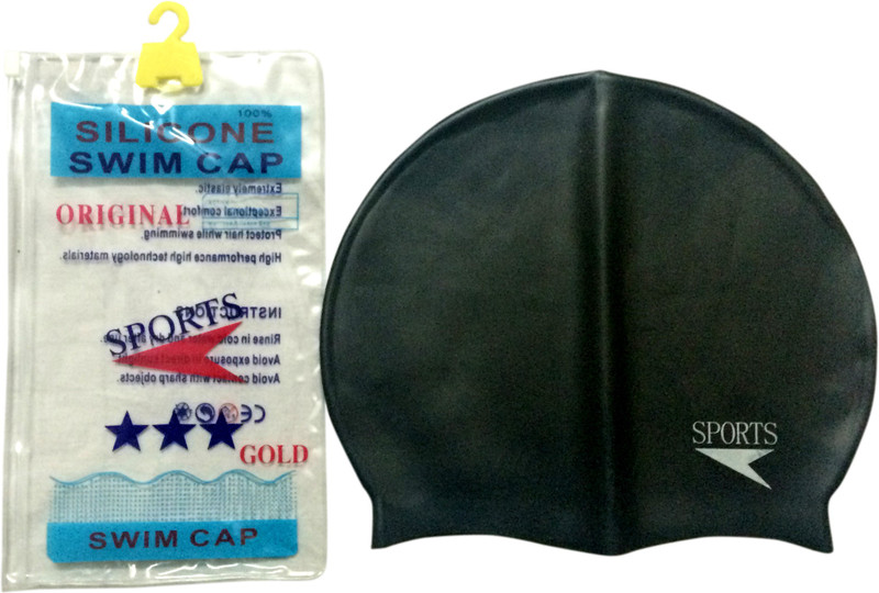 SPOFIT SPORTSC1001 Swimming Cap(Black, Pack of 1) SPOFIT SPORTSC1001 Swimming Cap(Black, Pack of 1)