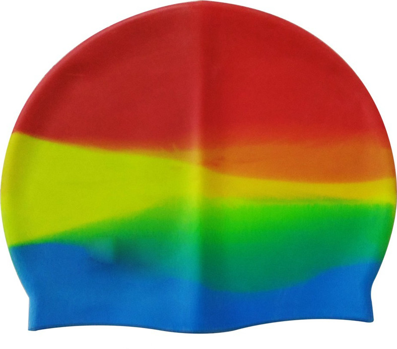 Toygully Mulricolor Silicone Swimming Cap(Multicolor, Pack of 1)