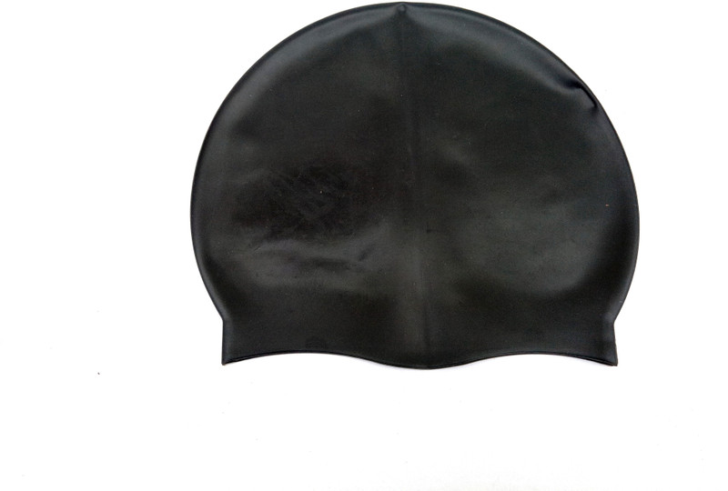 Akki Collection black swimming cap Swimming Cap(Black, Pack of 1) Akki Collection black swimming cap Swimming Cap(Black, Pack of 1)