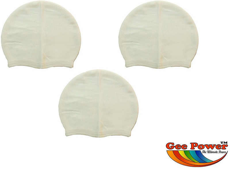 Gee Power Imported Swimming Cap(White, Pack of 3) Gee Power Imported Swimming Cap(White, Pack of 3)