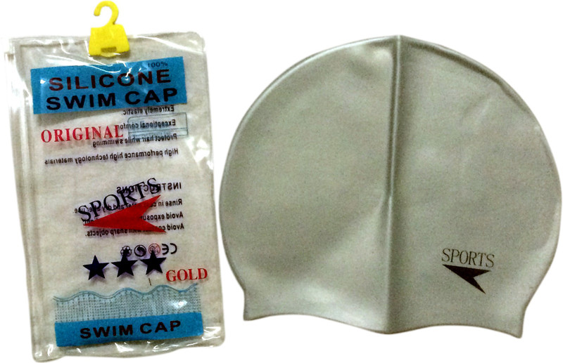 SPOFIT SPORTSC1001B Swimming Cap(Silver, Pack of 1) SPOFIT SPORTSC1001B Swimming Cap(Silver, Pack of 1)