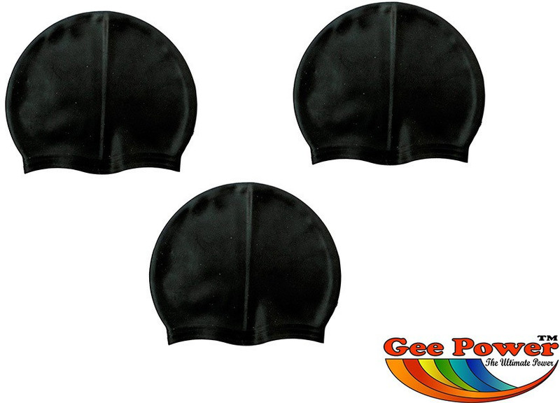 Gee Power Imported Swimming Cap(Black, Pack of 3) Gee Power Imported Swimming Cap(Black, Pack of 3)