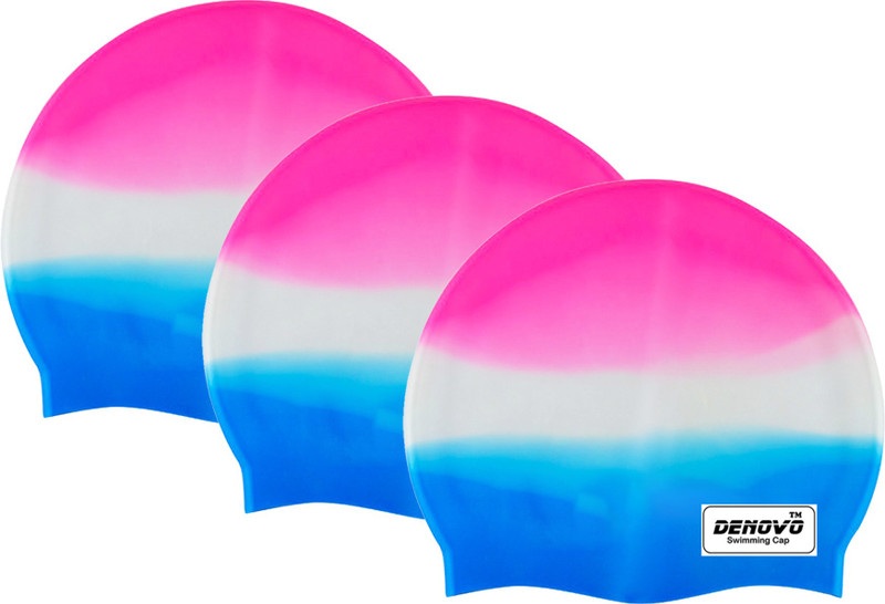 DeNovo Imported Set of 3 Swimming Cap(Multicolor, Pack of 3) DeNovo Imported Set of 3 Swimming Cap(Multicolor, Pack of 3)