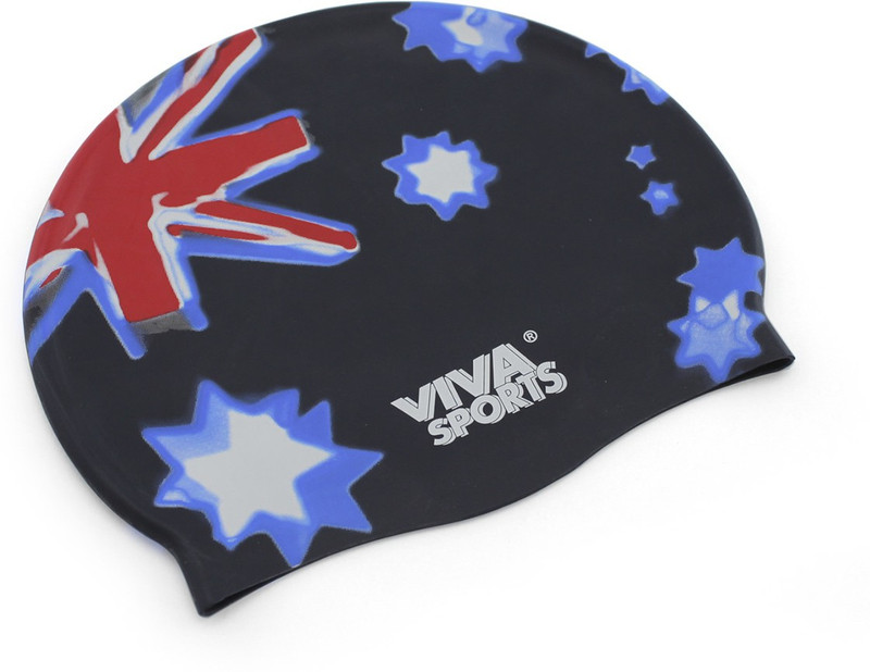Viva Sports Country Australia Swimming Cap(Black, Pack of 1) Viva Sports Country Australia Swimming Cap(Black, Pack of 1)