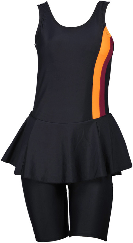 Champ Black Padded Swimsuit Solid Women Swimsuit