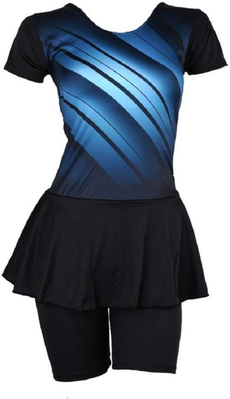 Champ With Frock / Sleeve / cycling Printed Women Swimsuit