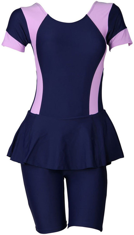 Veloz Frock with Half Sleeves and Half Legs Solid Women Swimsuit