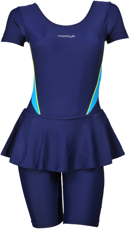 Freestyle Padded Swimwear with Knee length shorts Solid Women Swimsuit