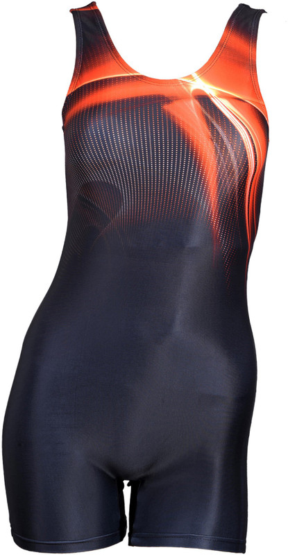 Freestyle Women Half Leg Swim Suit Printed Women Swimsuit