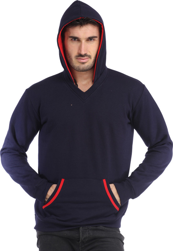 Leana Solid Men Round Neck Blue, Red T-Shirt