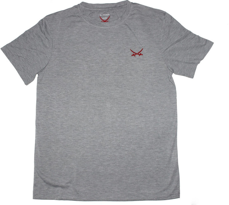 2swords Solid Men Round Neck Grey T-Shirt